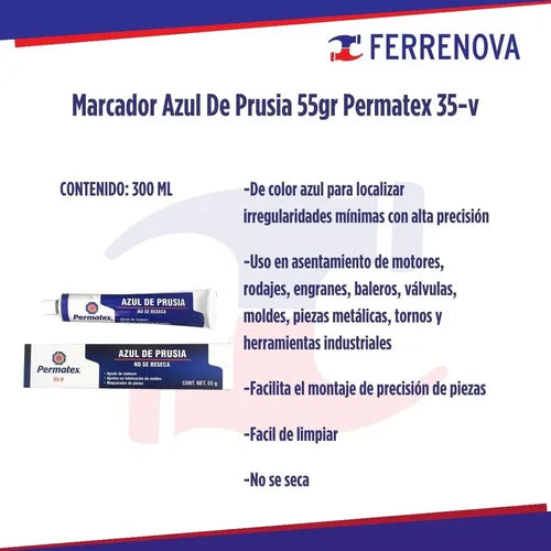 Marcador Para Metal Azul De Prusia 55Gr 35-V Permatex