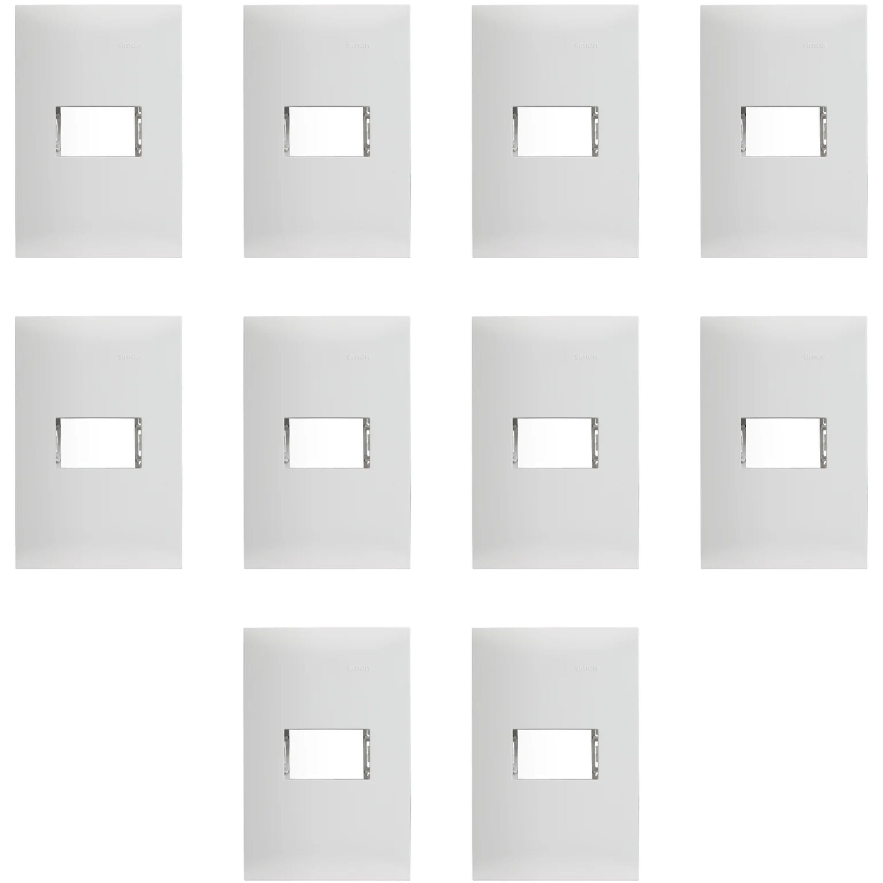Placa 1 Salidas Blanco Simon S25 (10 Piezas)