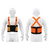 Faja Lumbar Naranja Con Cintas De Alta Visibilidad Truper 100356