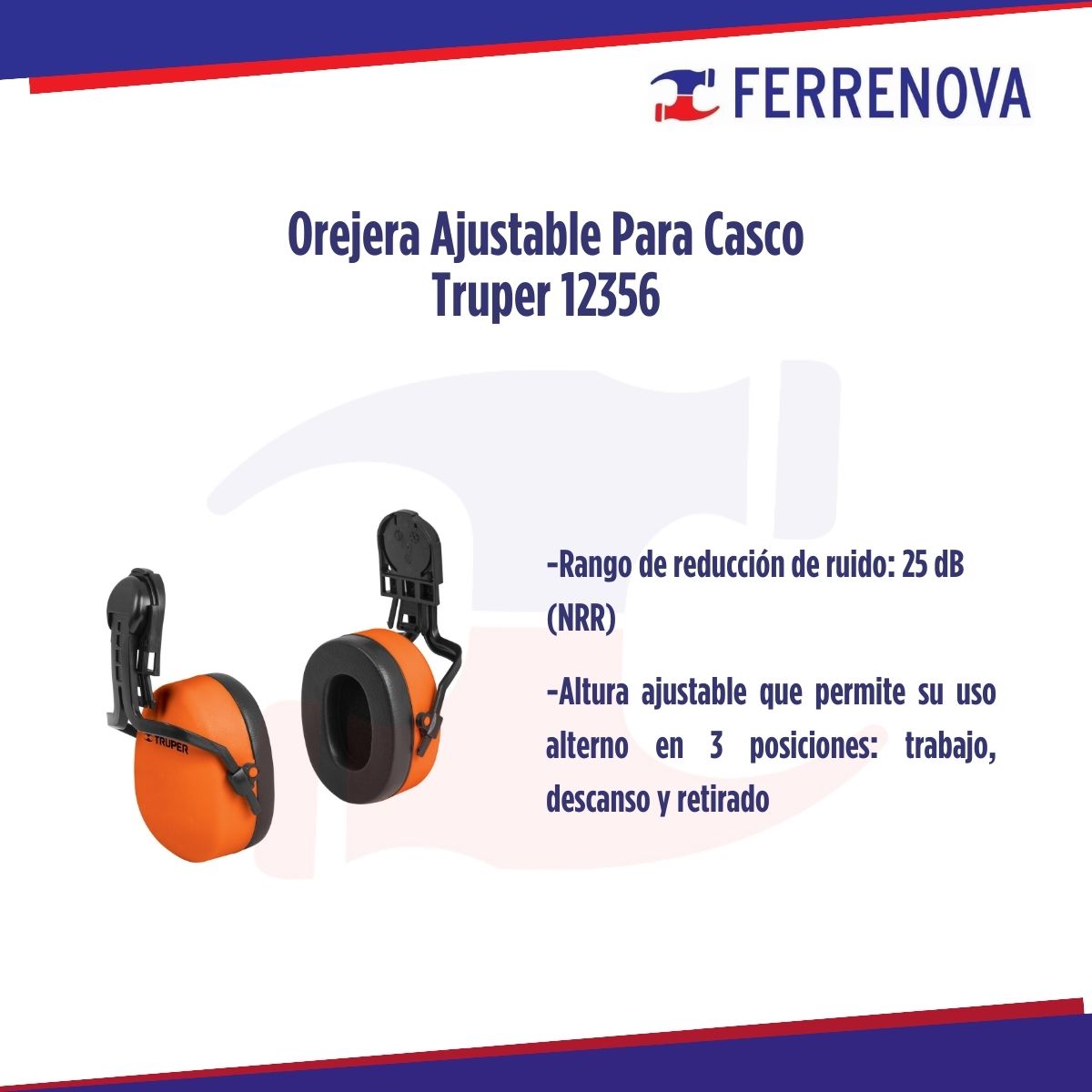 Orejera Ajustable Para Casco Truper 12356