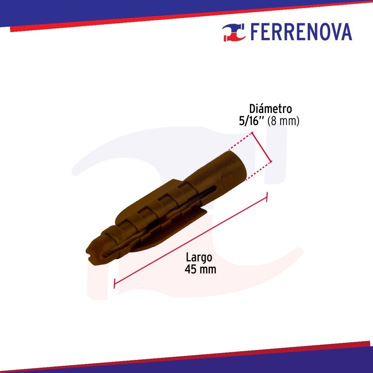 Taquetes De Plástico 5/16"  Bolsa Con 50 Piezas Fiero 44200