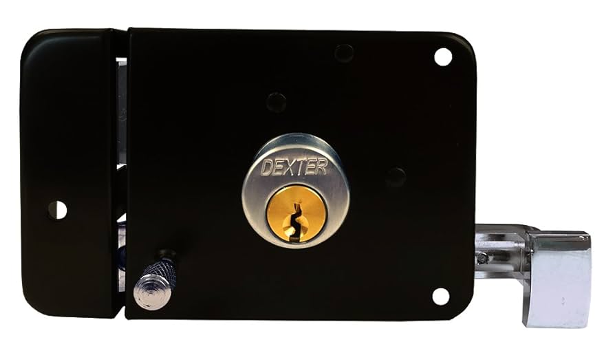 Cerradura sobreponer negra 6973 DEXTER Pre-armada