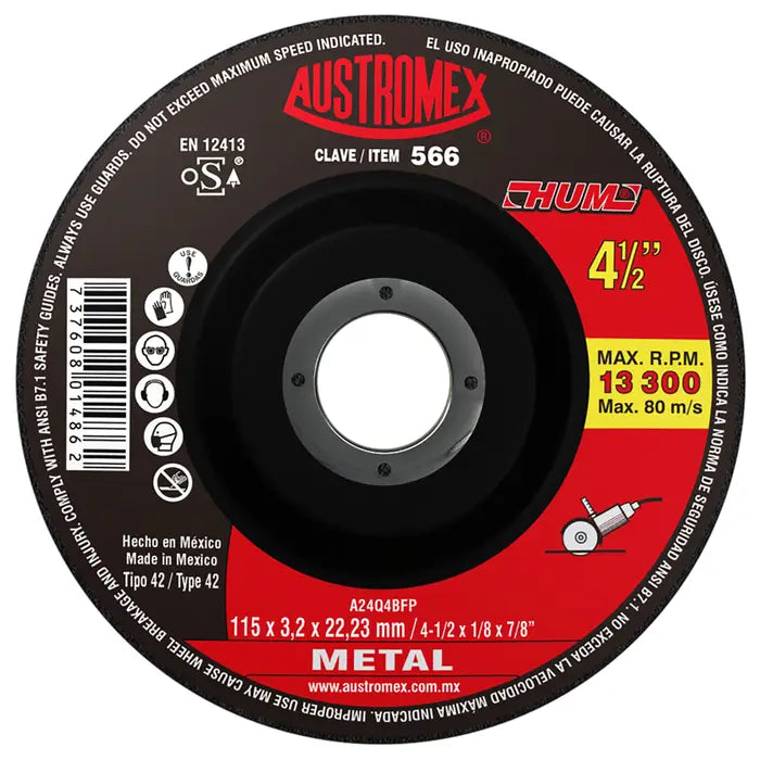 Disco C/Metal 41/2"X1/8 Hum 566 Austromex