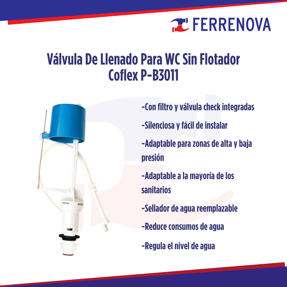 Válvula De Llenado Para WC Sin Flotador Coflex P-B3011