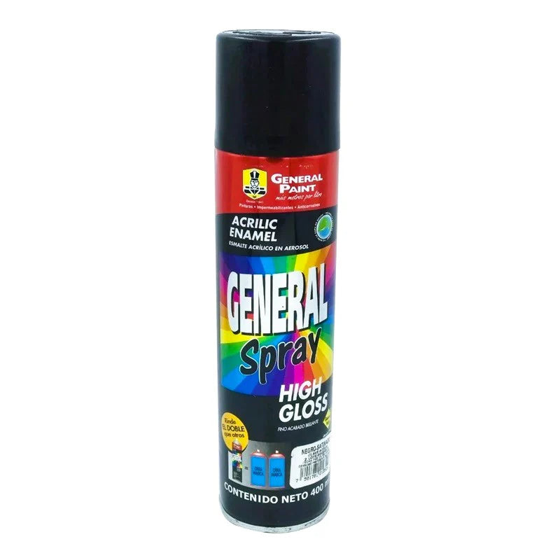 Pintura Aerosol Negro Satín General Paint A2316