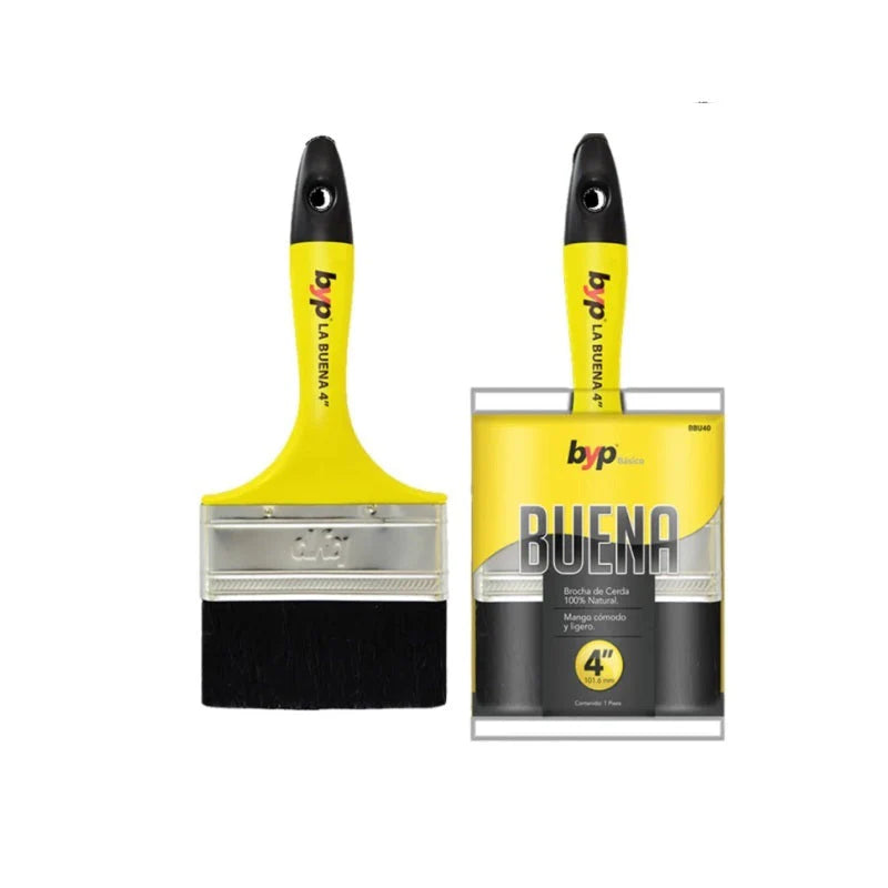 Brocha La Buena, Cerda Nat. 4'' Económica Byp Bbu0040