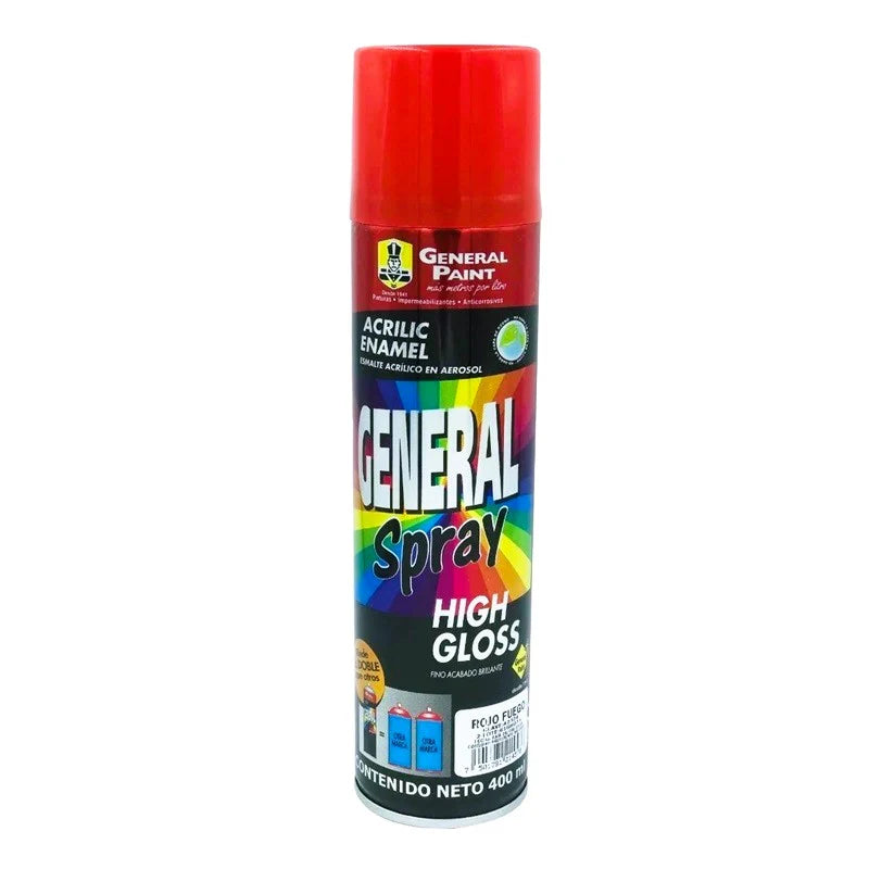 Pintura Aerosol Rojo Fuego General Paint A2324