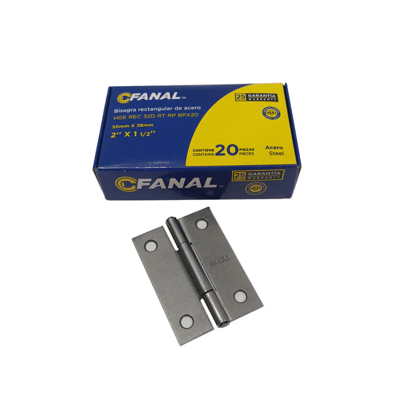 Bisagra bimex perno remachado caja de 20 piezas Fanal B10A200