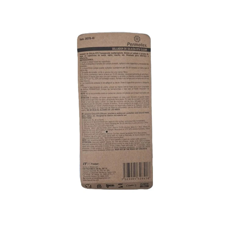 Silicon Alta Temperatura Transparente 75Gr 29376 Permatex