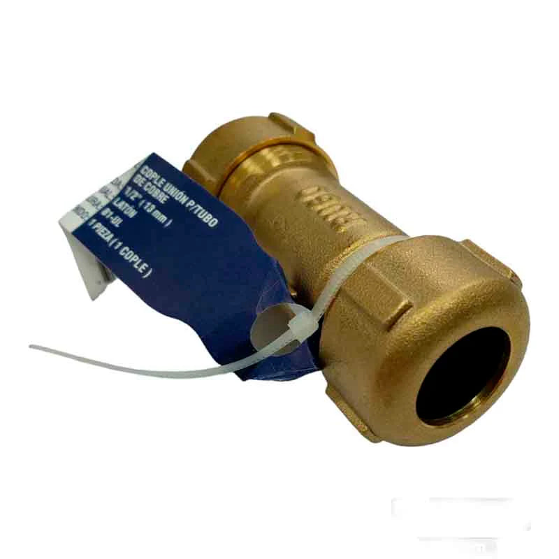 Cople Union Laton Para Tubo Cob.1/2" 81Ul Rugo