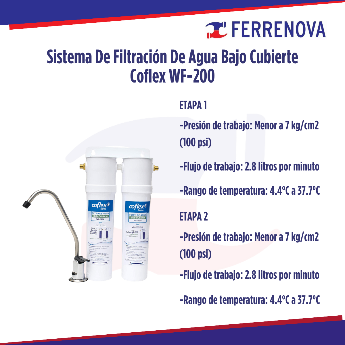 Sistema De Filtración De Agua Bajo Cubierte Coflex WF-200