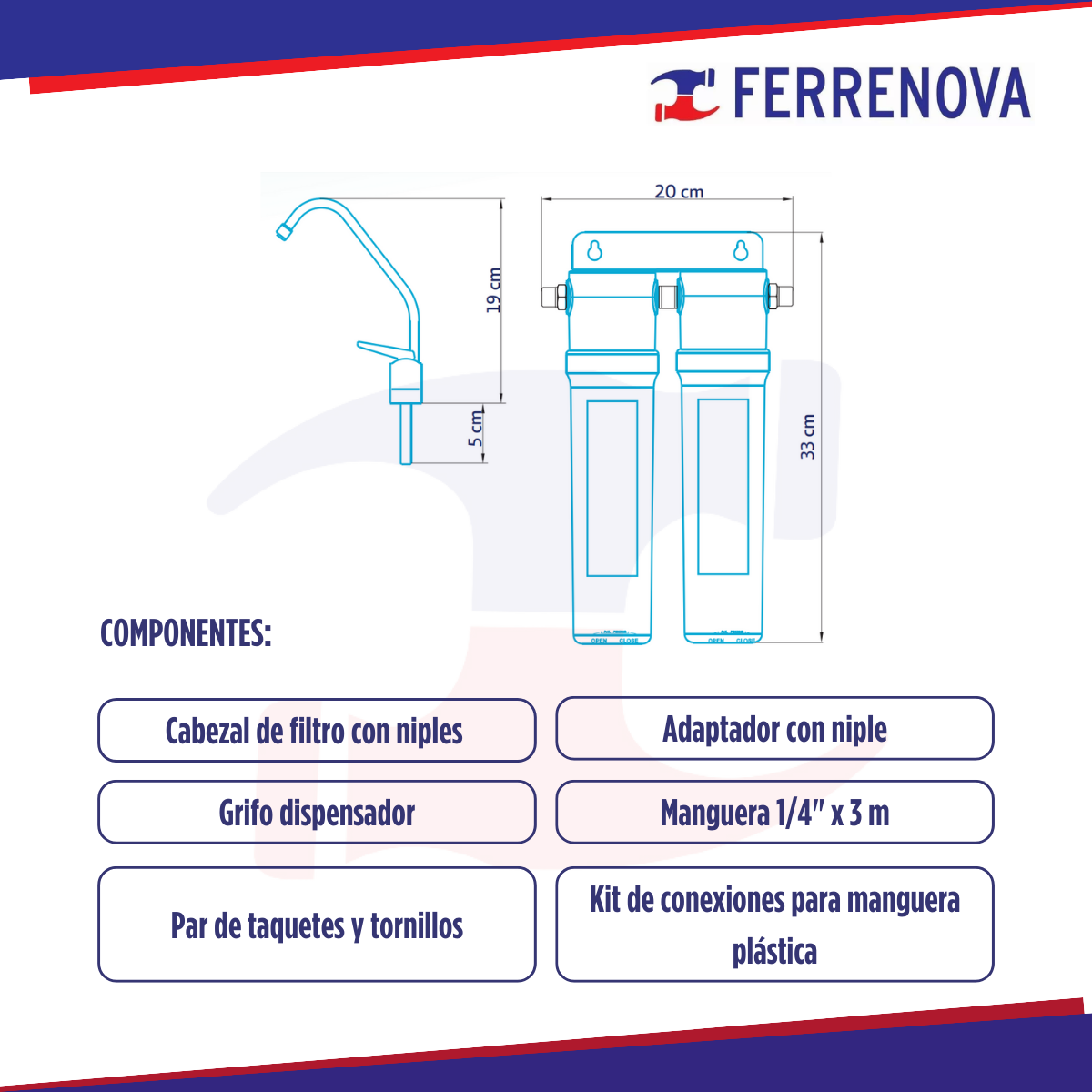 Sistema De Filtración De Agua Bajo Cubierte Coflex WF-200