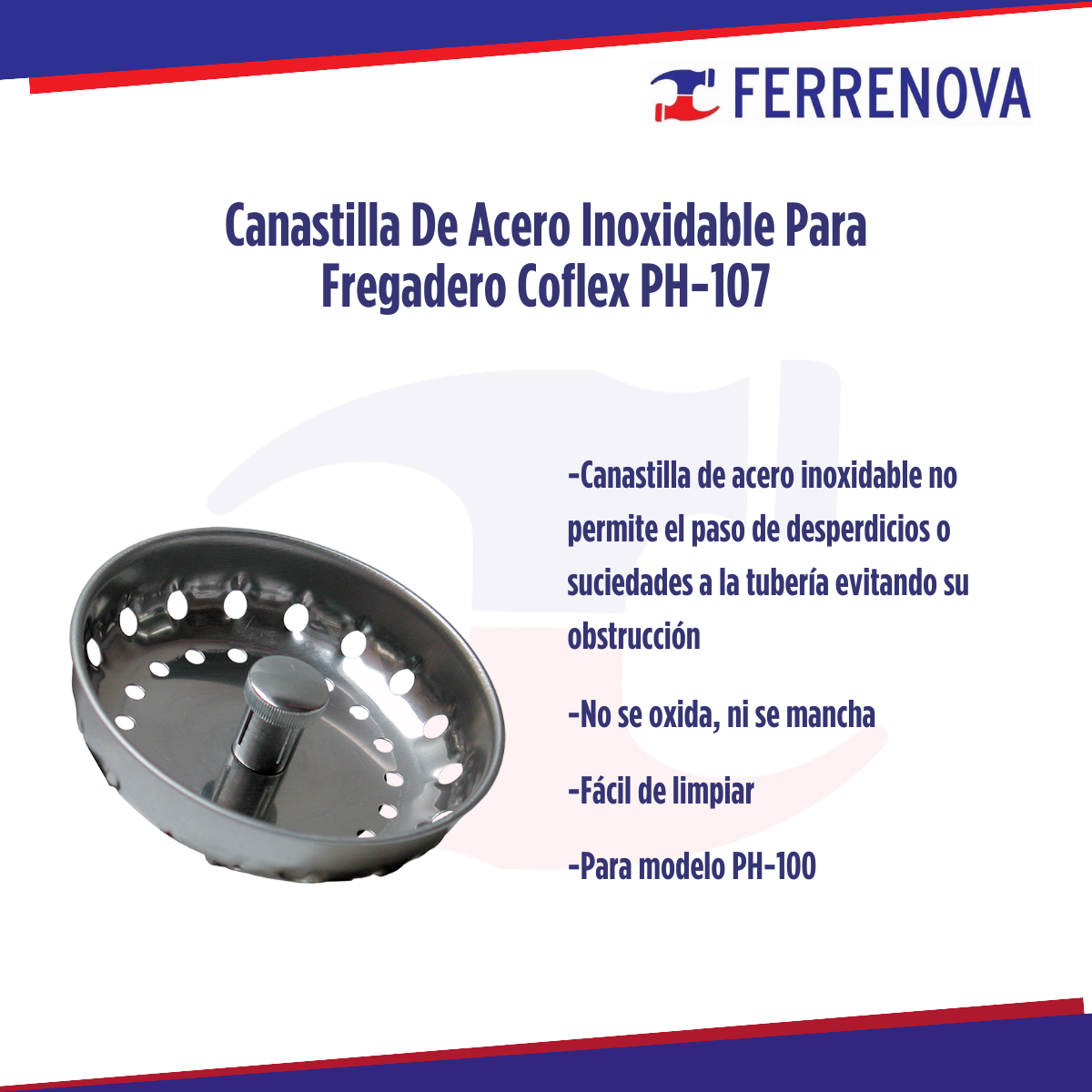 Canastilla De Acero Inoxidable Para Fregadero Coflex PH-107