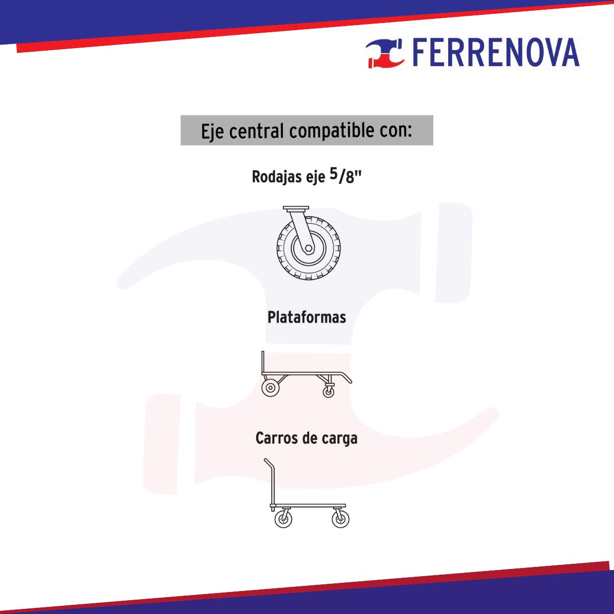 Rueda Neumática 8" Para Eje Central Truper 45903