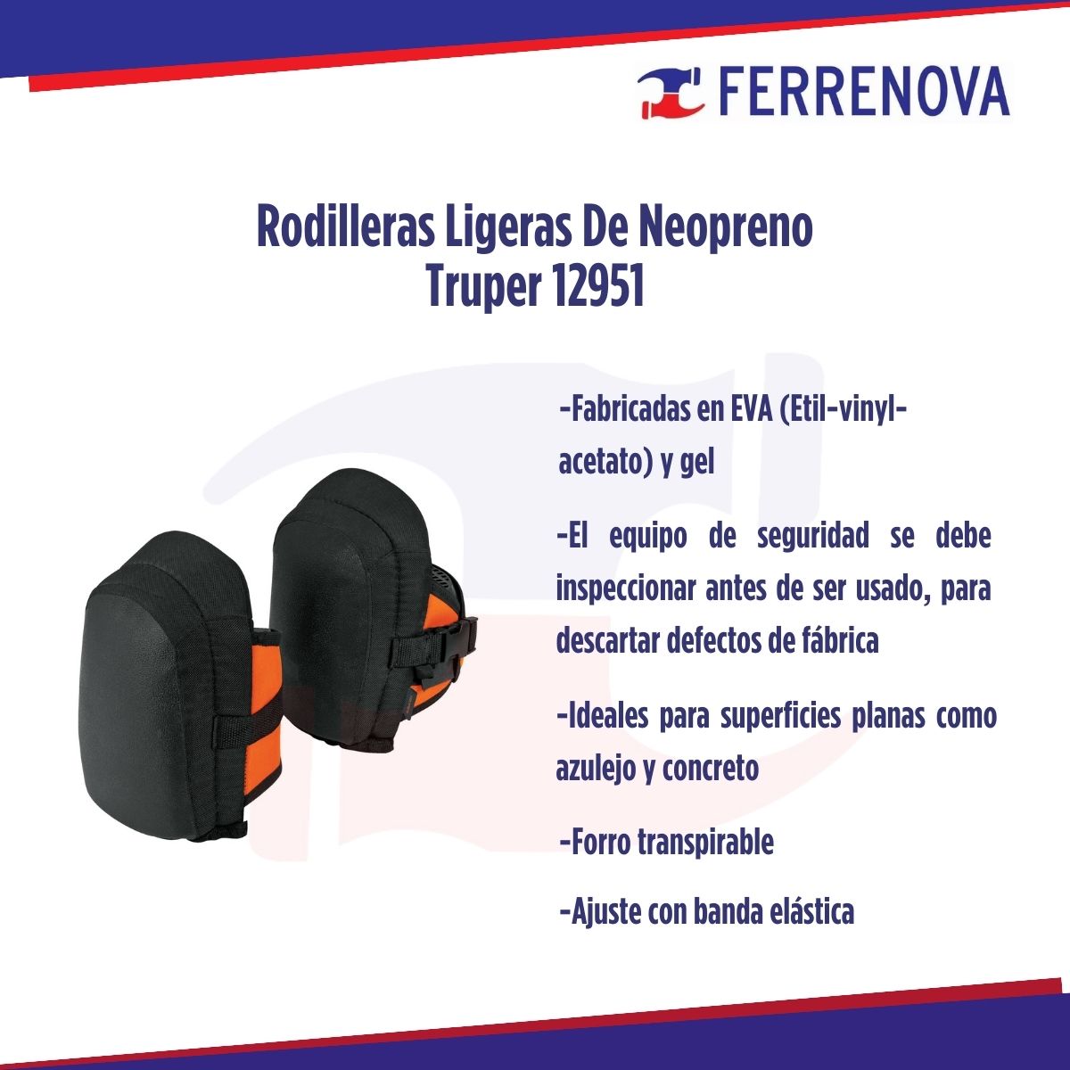 Rodilleras Ligeras De Neopreno Truper 12951