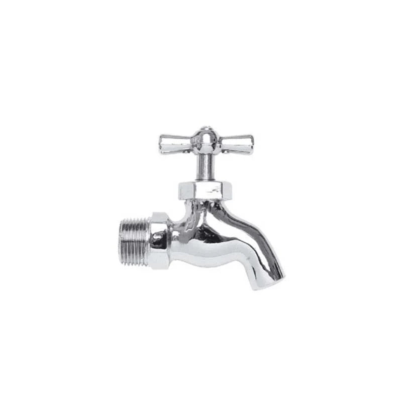 Llave Terminal Para Fregadero 1/2" Cromada Rugo Fig.1