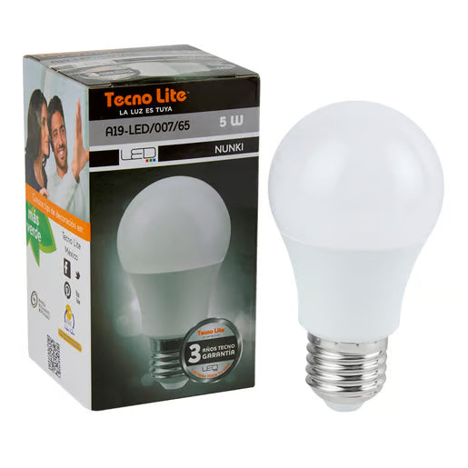 Foco Led 5W A19-Led/007/65 Tecnolite