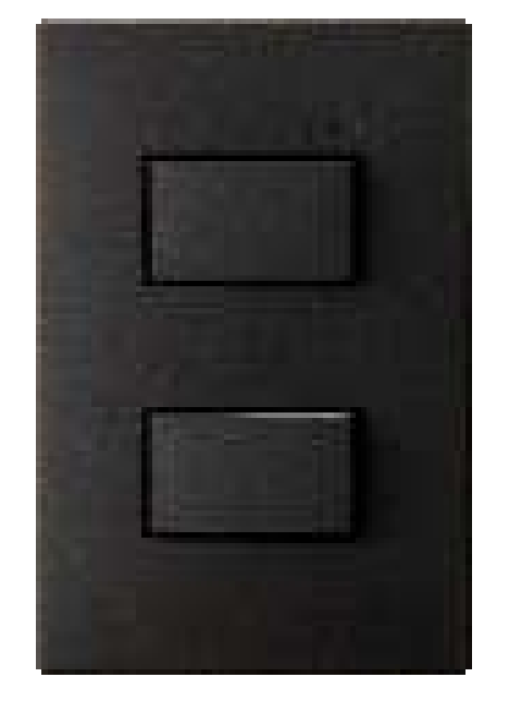 Placa 2 Salidas 1 Interior 2V+1INT.3V Negro 25261-098 Simón