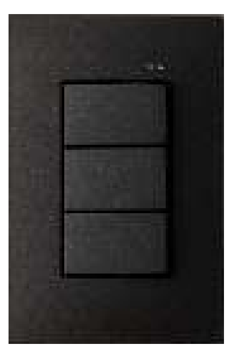 Placa 3 Salida 3 Interiores 2 Vías Negro 2500265-098 S25 Simón