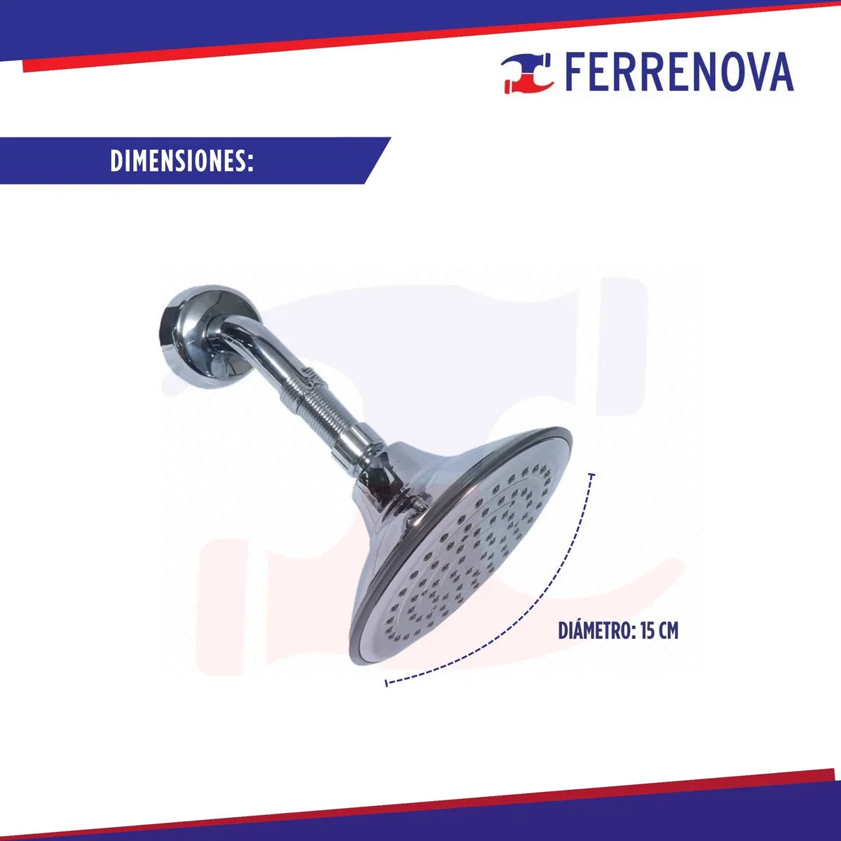 Ducha Regadera Ecológica Rugo Modelo Florida 44-WG