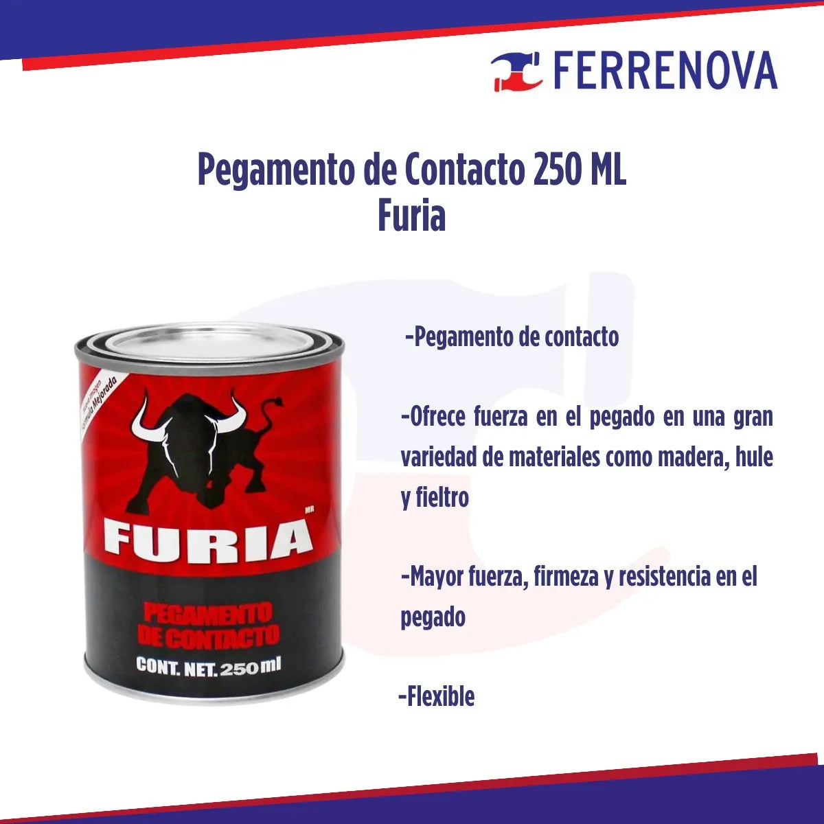 Pegamento De Contacto Furia Lata 250Ml