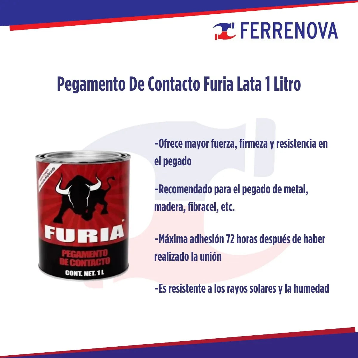 Pegamento De Contacto Furia Lata 1Lt.