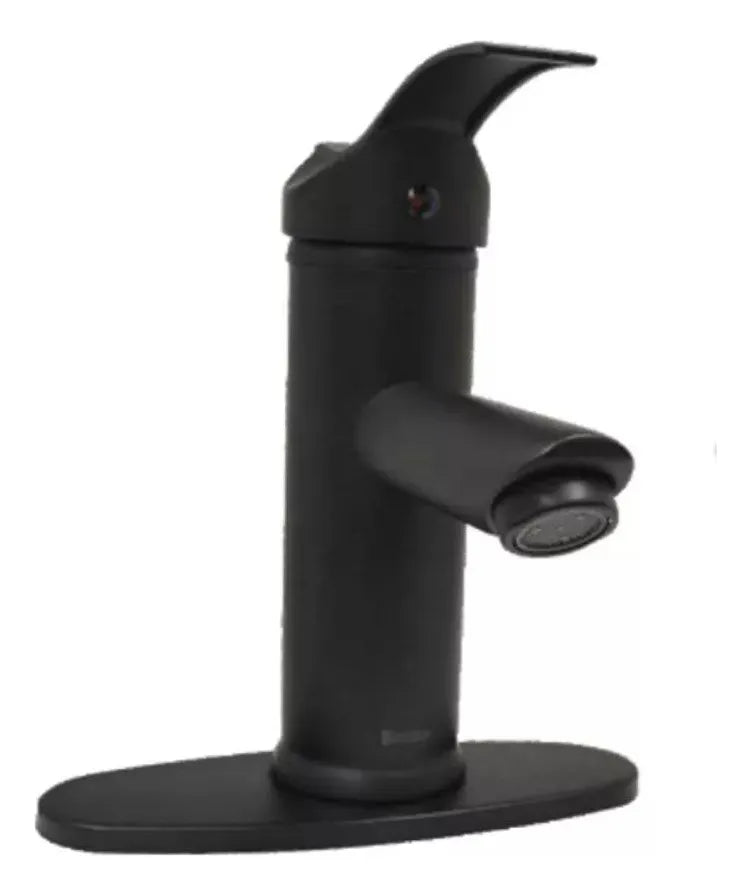 Mezcladora Monomando Para Lavabo 10cm negro Rugo 23-mnc