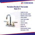 Mezcladora Marsella 4 P/lavabo Rugo Plateado Brillante 24-LC