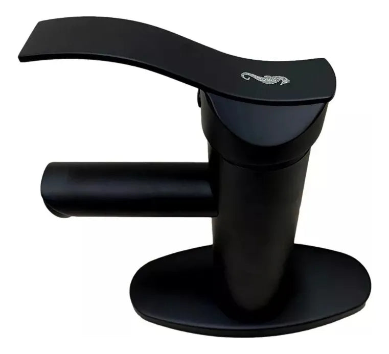 Mezcladora Monomando Para Lavabo 10cm negro Rugo 23-mnc