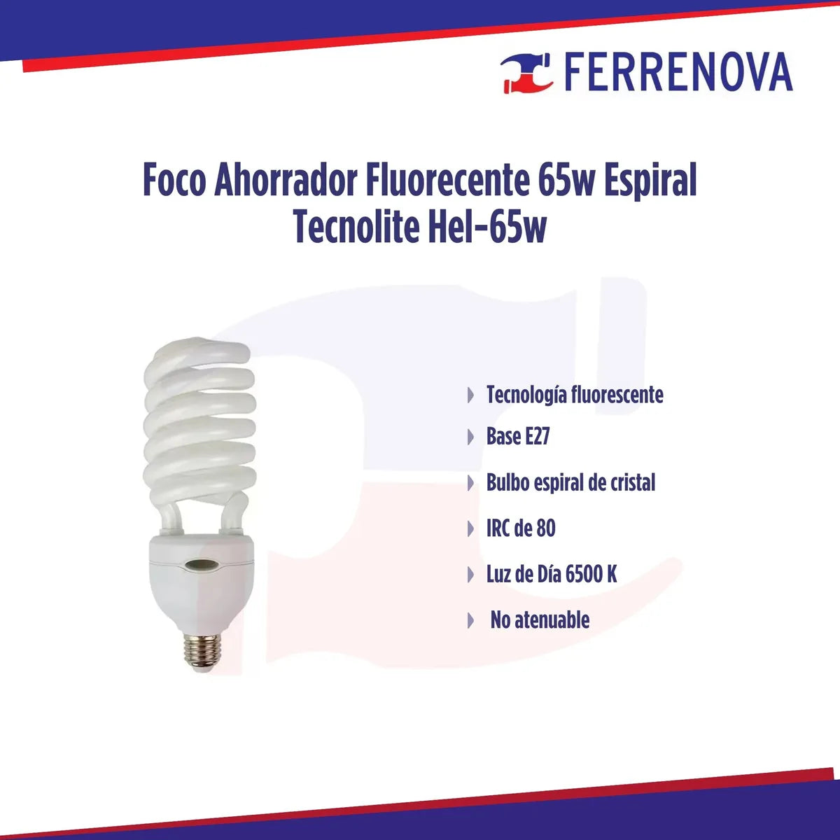 Foco Ahorrador 65W HEL-65W/65 Tecnolite