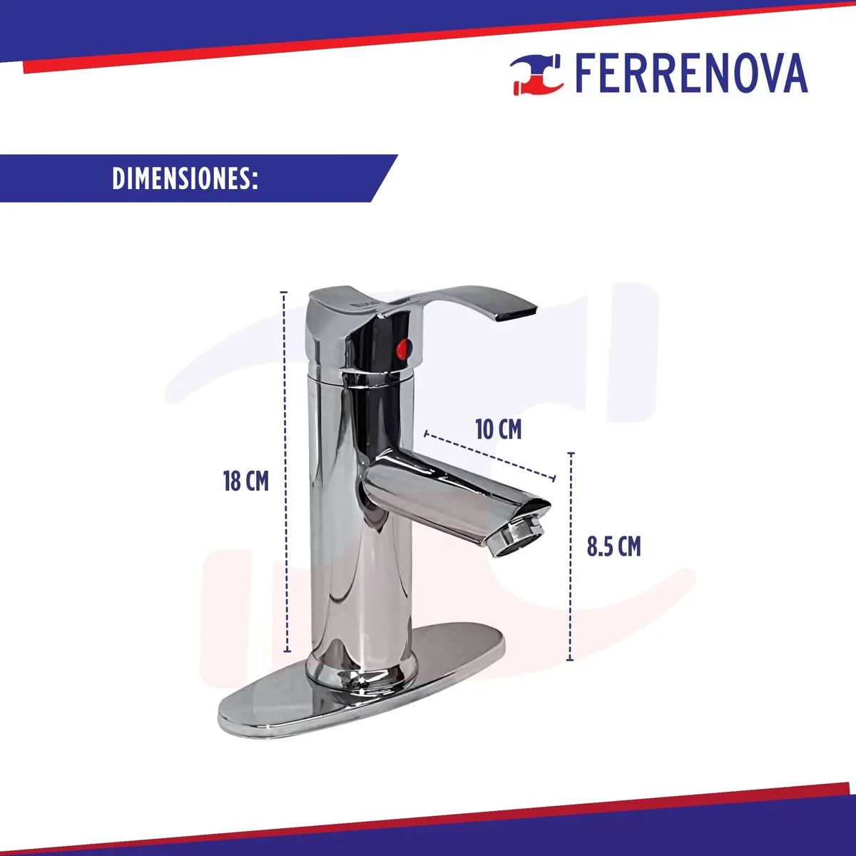 Mezcladora Monomando P/lavabo Rugo 23-MTC