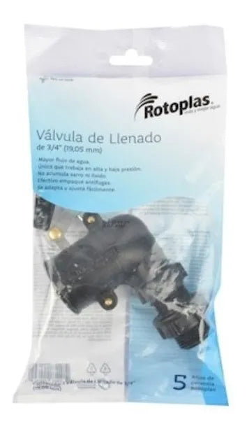 Valvula De Llenado 3/4 - Rotaplas