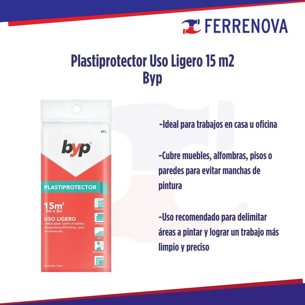 Plastiprotector Uso Ligero 15m2 Byp - Ppl