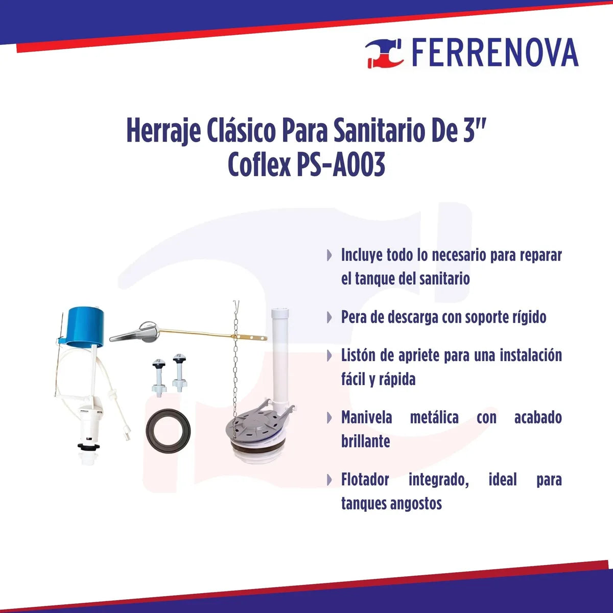 Juego de reparación clásico para Sanitario 3" Coflex Ps-a003