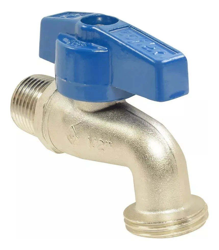 Llave Lavanderia 1/2 Npt X 3/4 Nh Coflex Ip-702