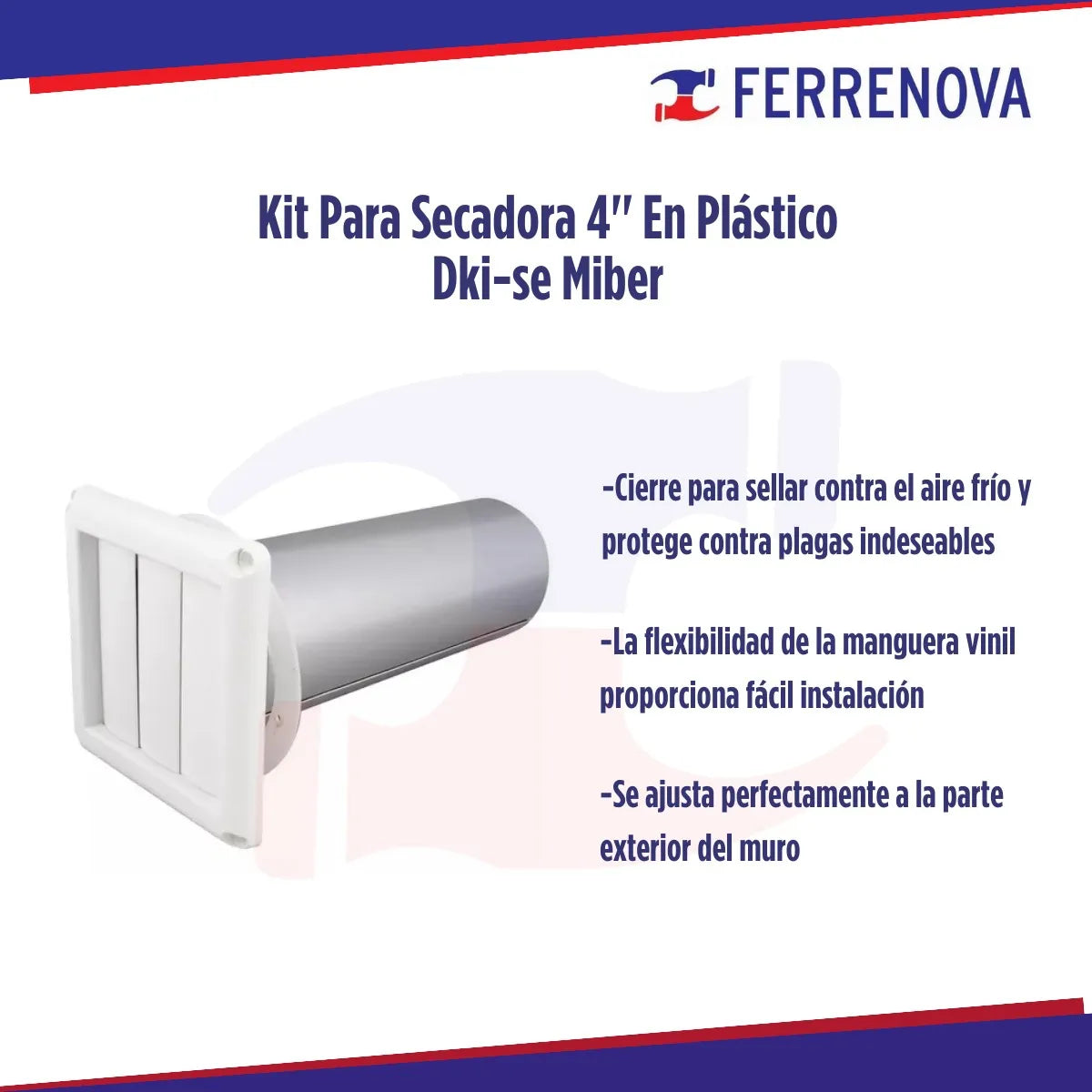 Kit P/secadora 4'' En Plástico Miber Dki-se