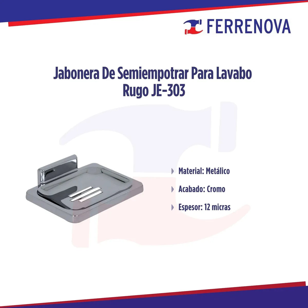 Jabonera Je-303 P/Lavabo Rugo