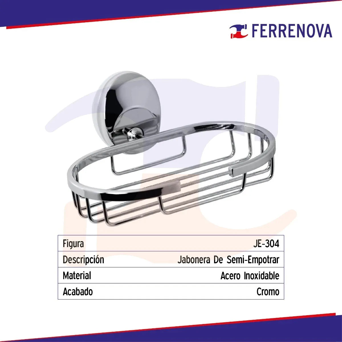 Jabonera De Semiempotrar Aca/Cro Je-304 Rugo