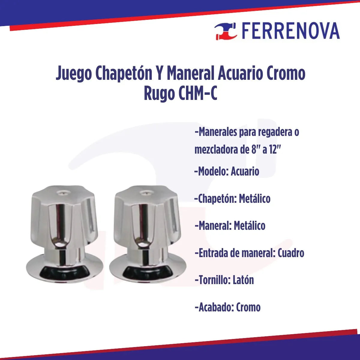 Juego Chapetón Y Maneral Acuario Cromo Rugo CHM-C