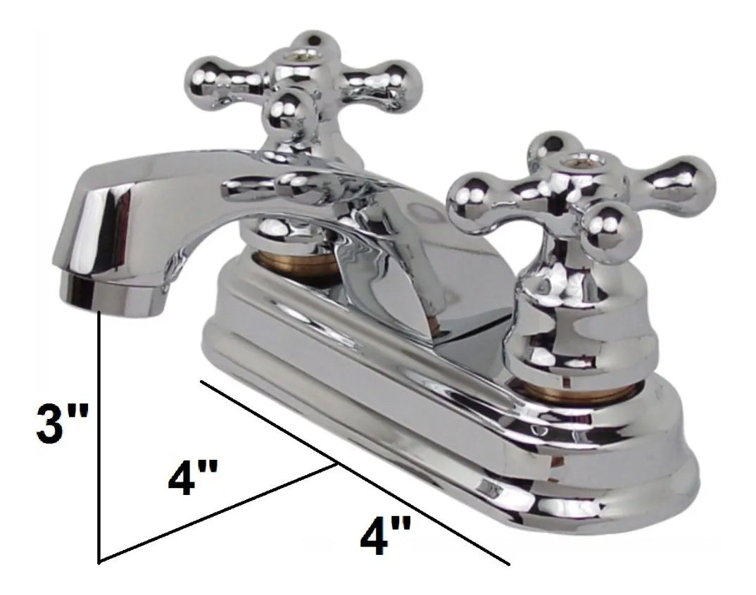 Llave Mezcladora Para Lavavo 4 Plateado Rugo 23-cre