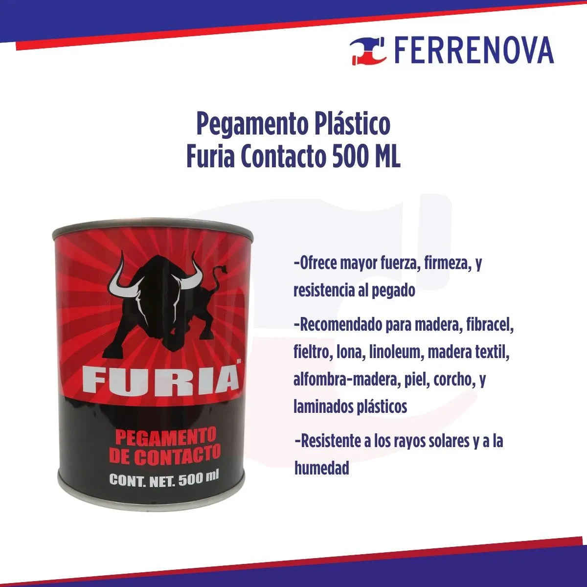 Pegamento De Contacto Furia Lata 500Ml