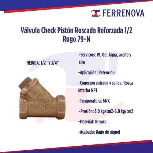 Retencion Columpio 1/2 79-N Rugo