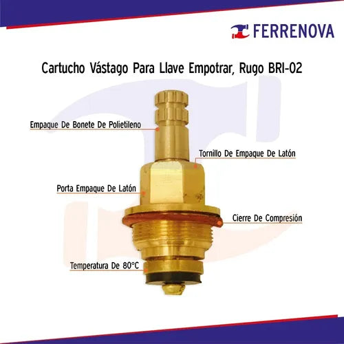 Cartucho Para Llave Emp Bri-02 Blister Rugo