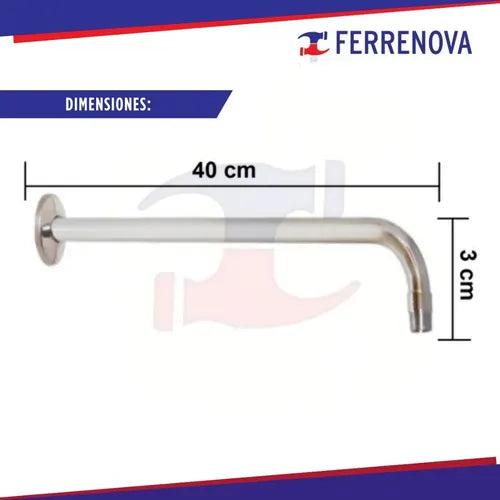 Brazo Redondo Largo Latón 45-BR Rugo