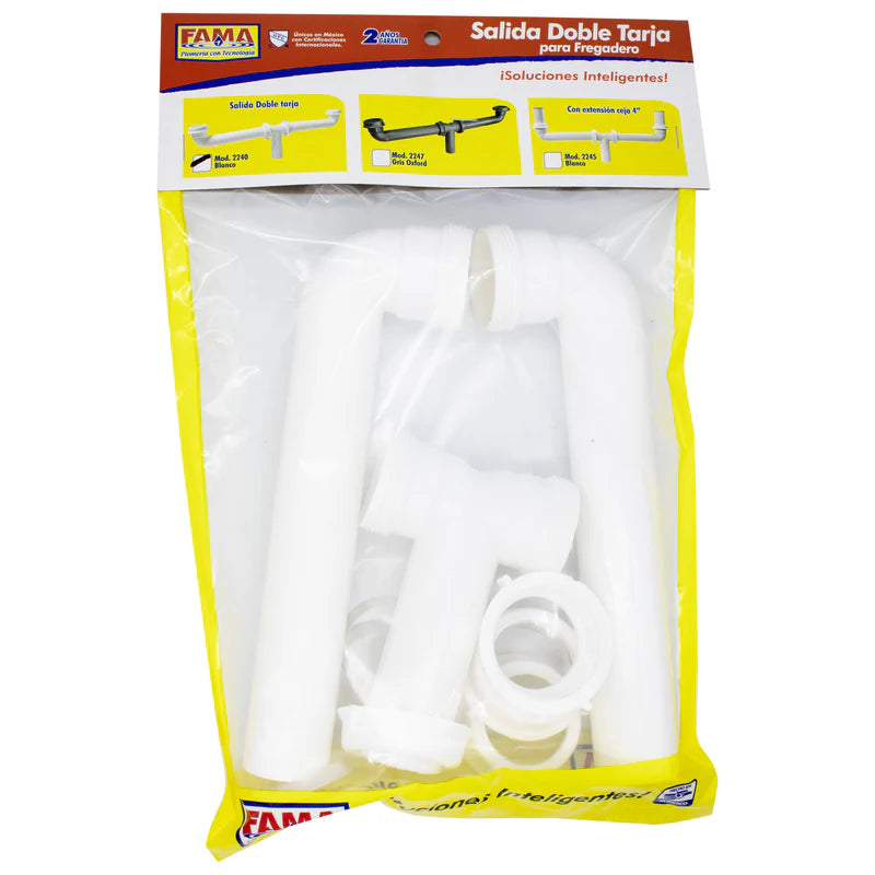 Salida Para Doble Tarja Blanca Fama 2240