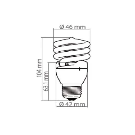 Foco Ahorrador 15W Hel-15W/65-T2 Tecnolite