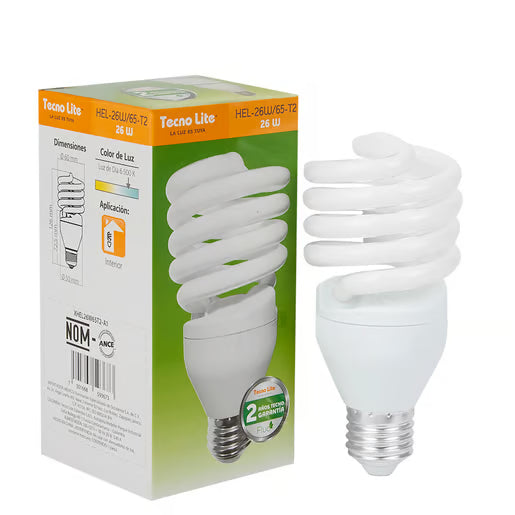 Foco Ahorrador 26W Hel-26W/65-T2 Tecnolite