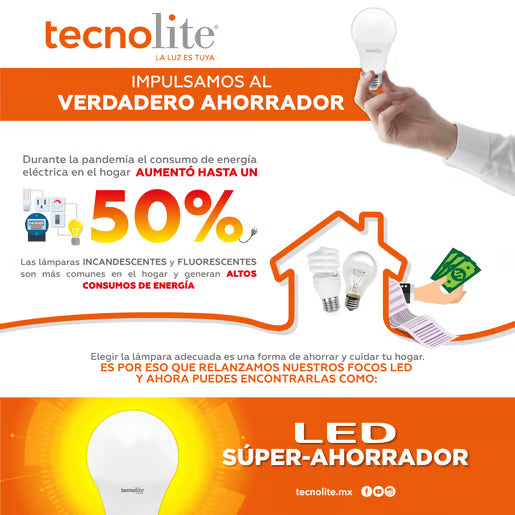 Foco Led 8.5W A19-Led/010/65-3 Tecnolite