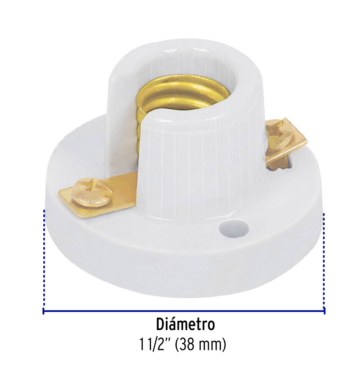 Portalámpara de Porcelana para Candil E12 Volteck 46531