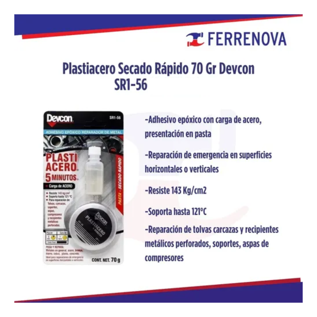 Plastiacero Pasta Super Rapido Sr1-56 Devcon